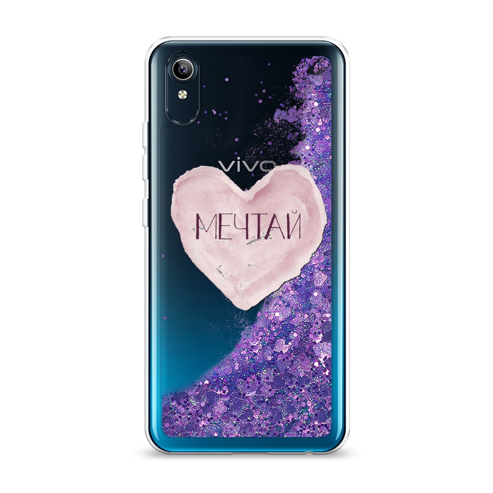 

Жидкий чехол с блестками "Мечтай сердце" на Vivo Y91c, 262892-1