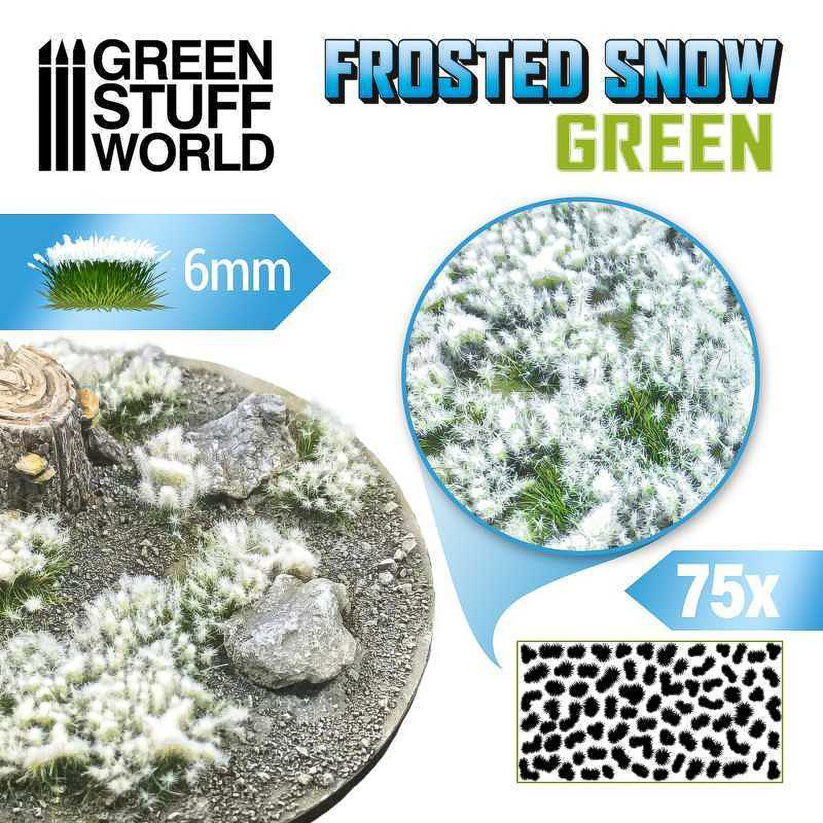 

Кусты для моделирования Green Stuff World Shrub Tufts 6 mm Frosted Snow Green, Shrub Tufts