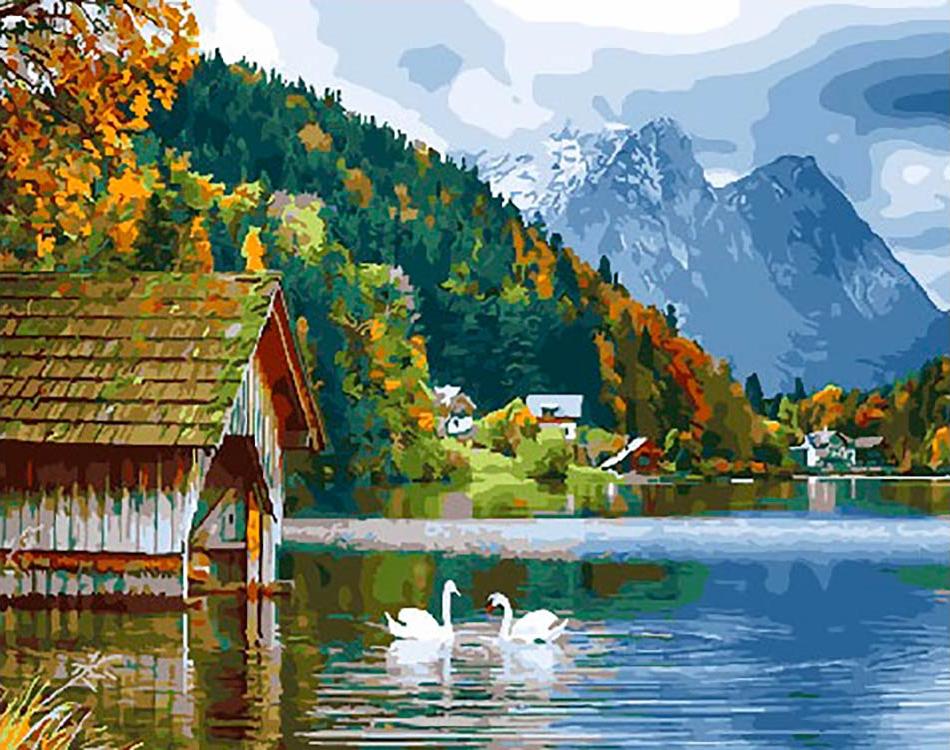 

Картина по номерам Paintboy Озеро в горах, 40x50 см, Озеро в горах