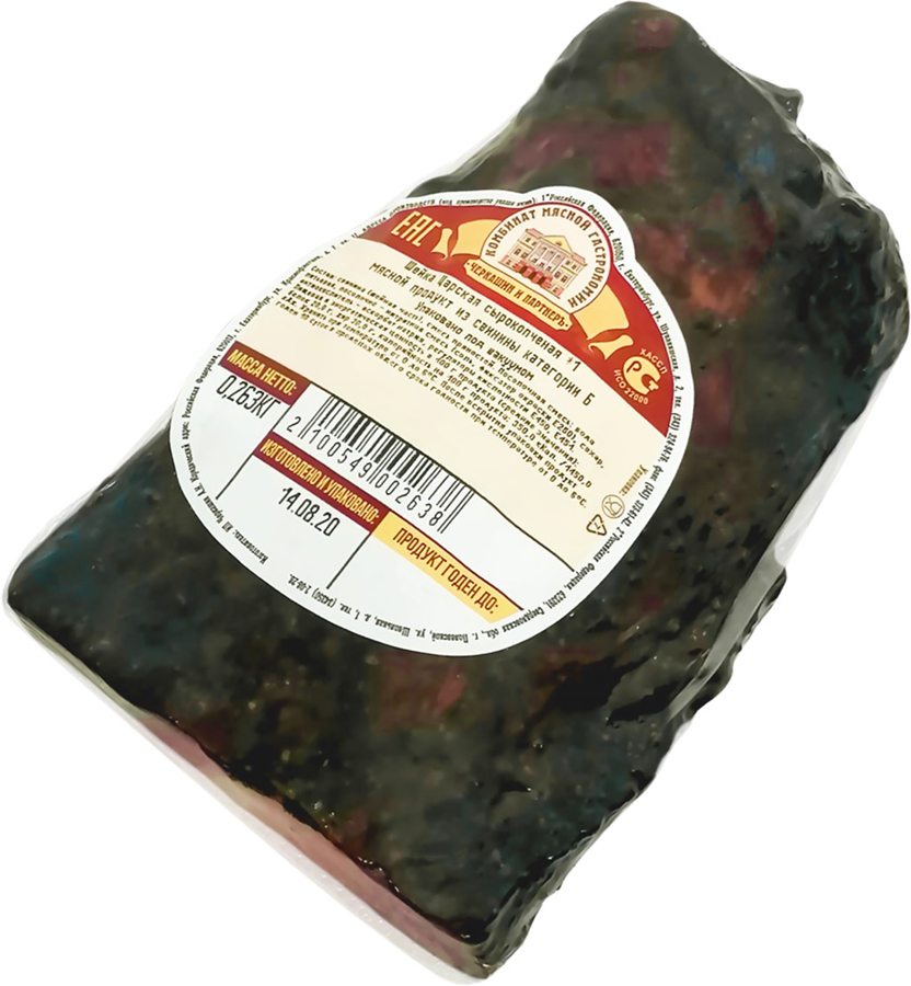 

Шейка царская Черкашин и Партнеръ из свинины, сырокопченая, 200-250 г