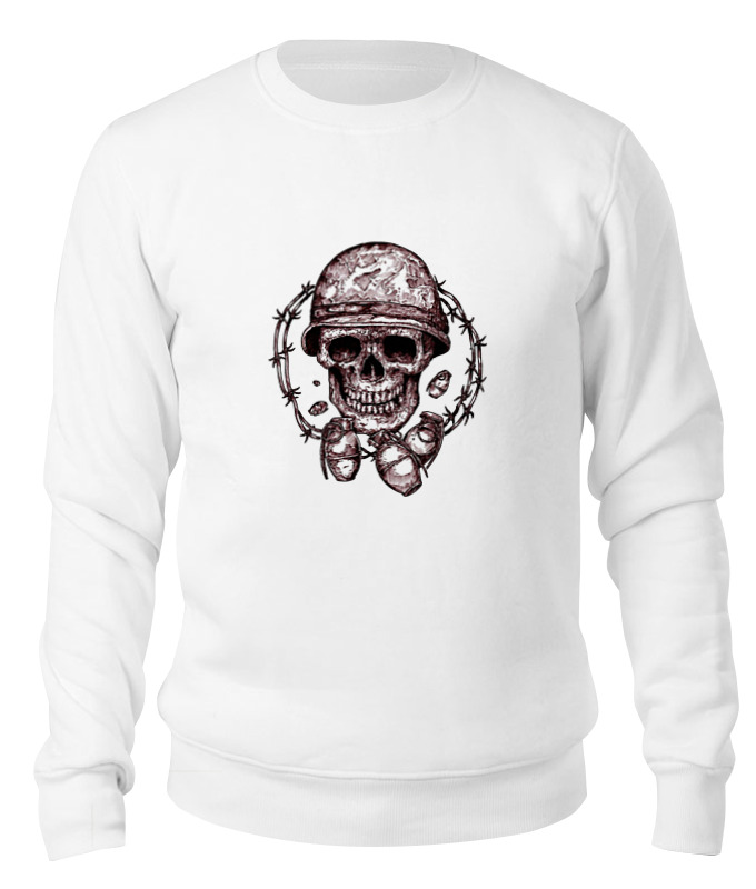 

Свитшот унисекс Printio Skull art белый L, Skull art