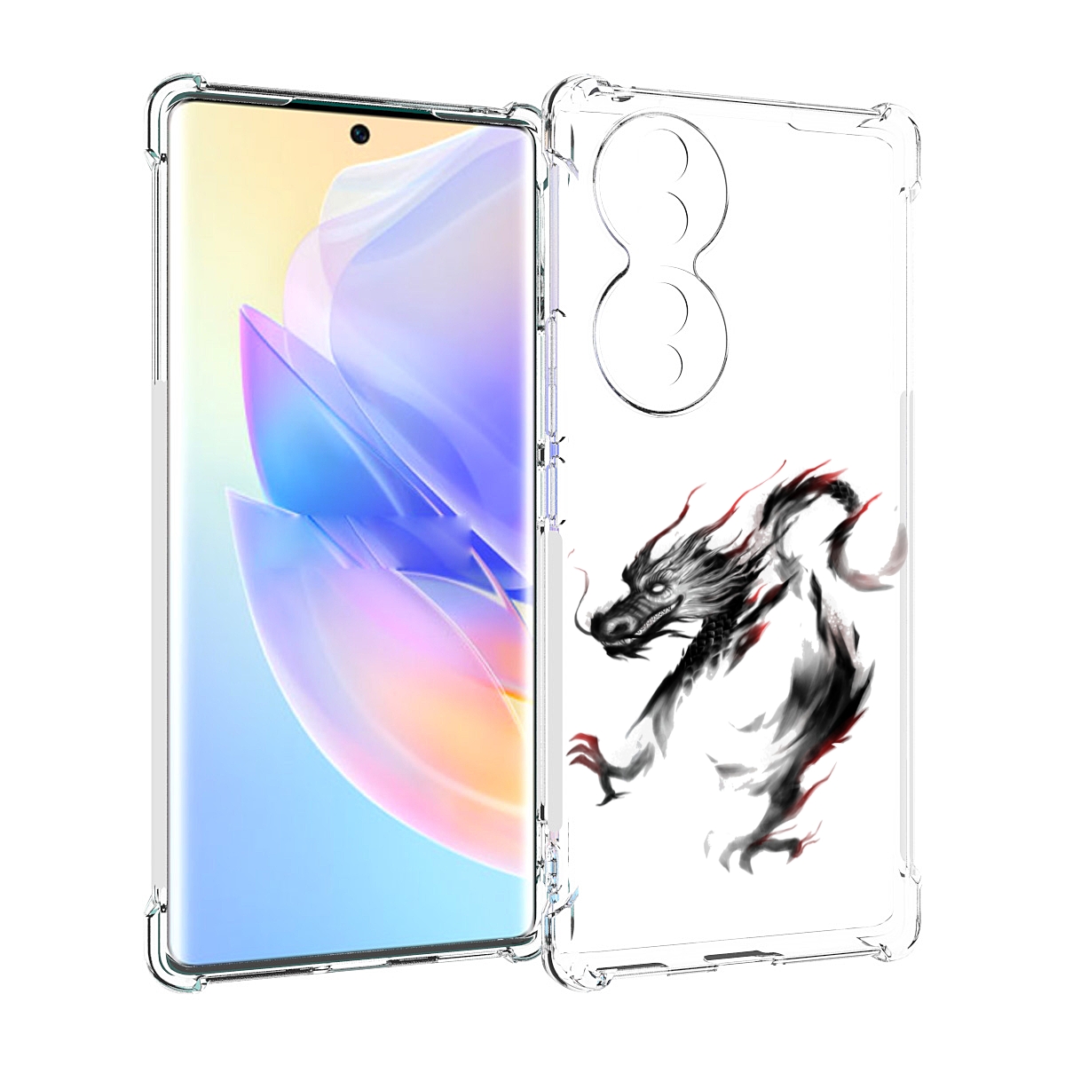 

Чехол MyPads черный дракон для Honor 70, Прозрачный, Tocco