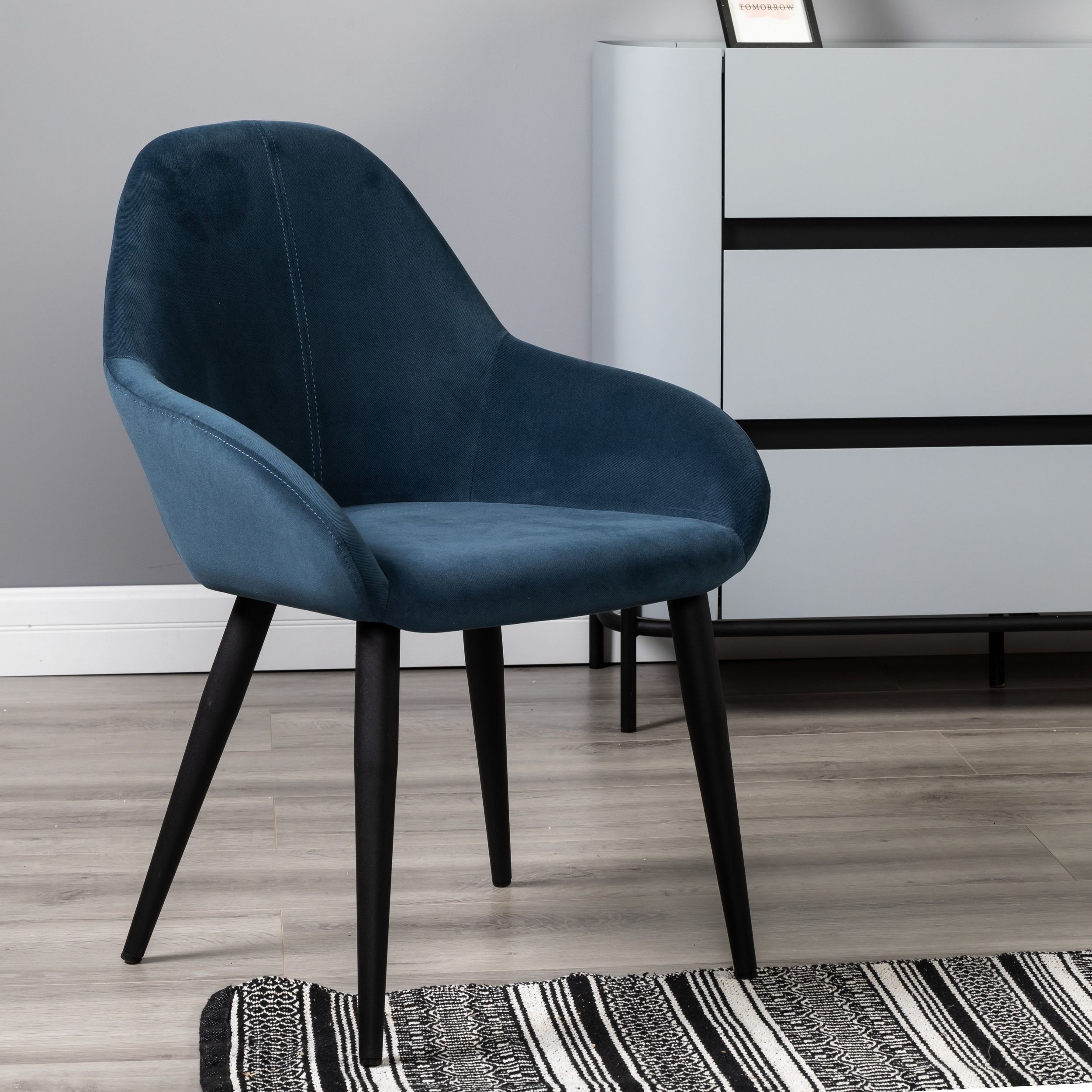 

Стул Helvant Kenya Diag blue / черный, Kenya на черных ножках