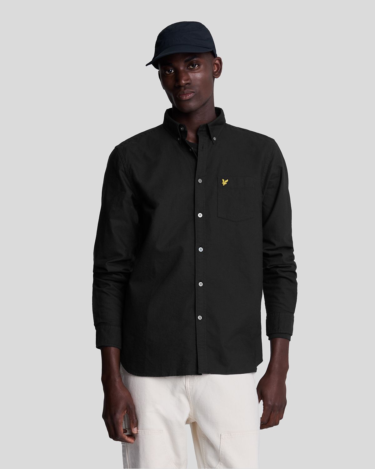 Рубашка мужская Lyle & Scott Plain Oxford Shirt черная M