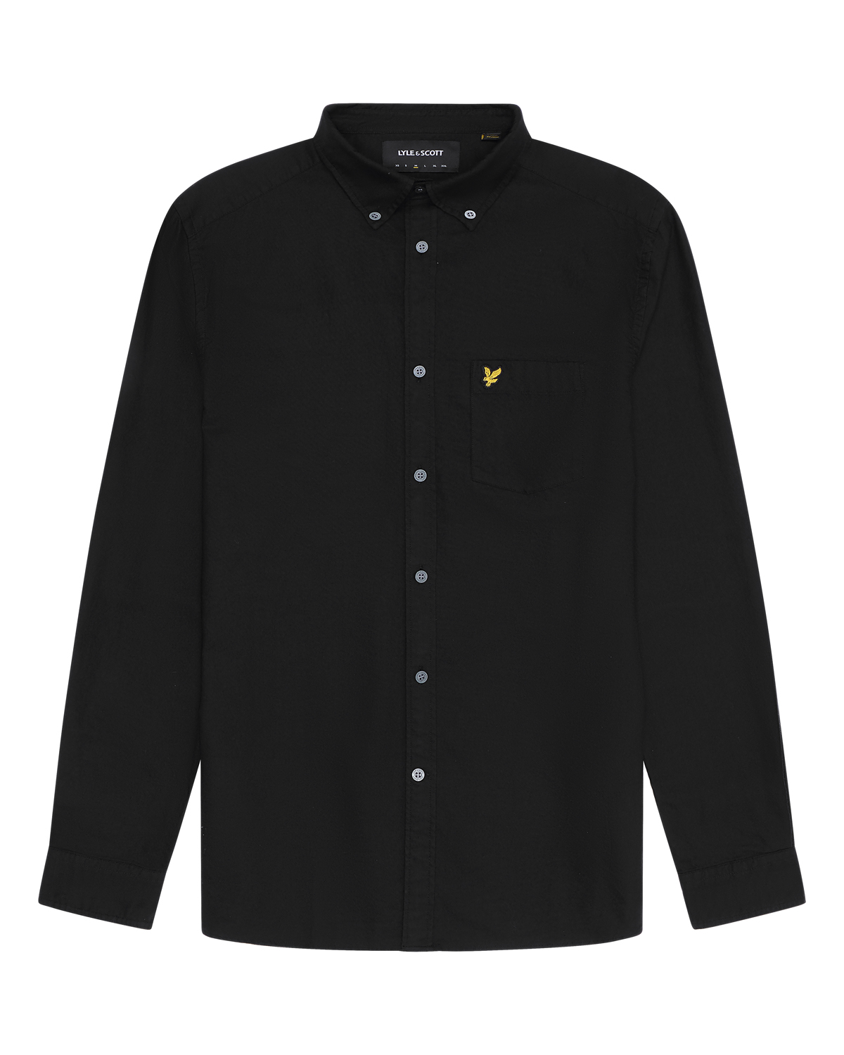 

Рубашка мужская Lyle&Scott Plain Oxford Shirt черная M, Черный, Plain Oxford Shirt