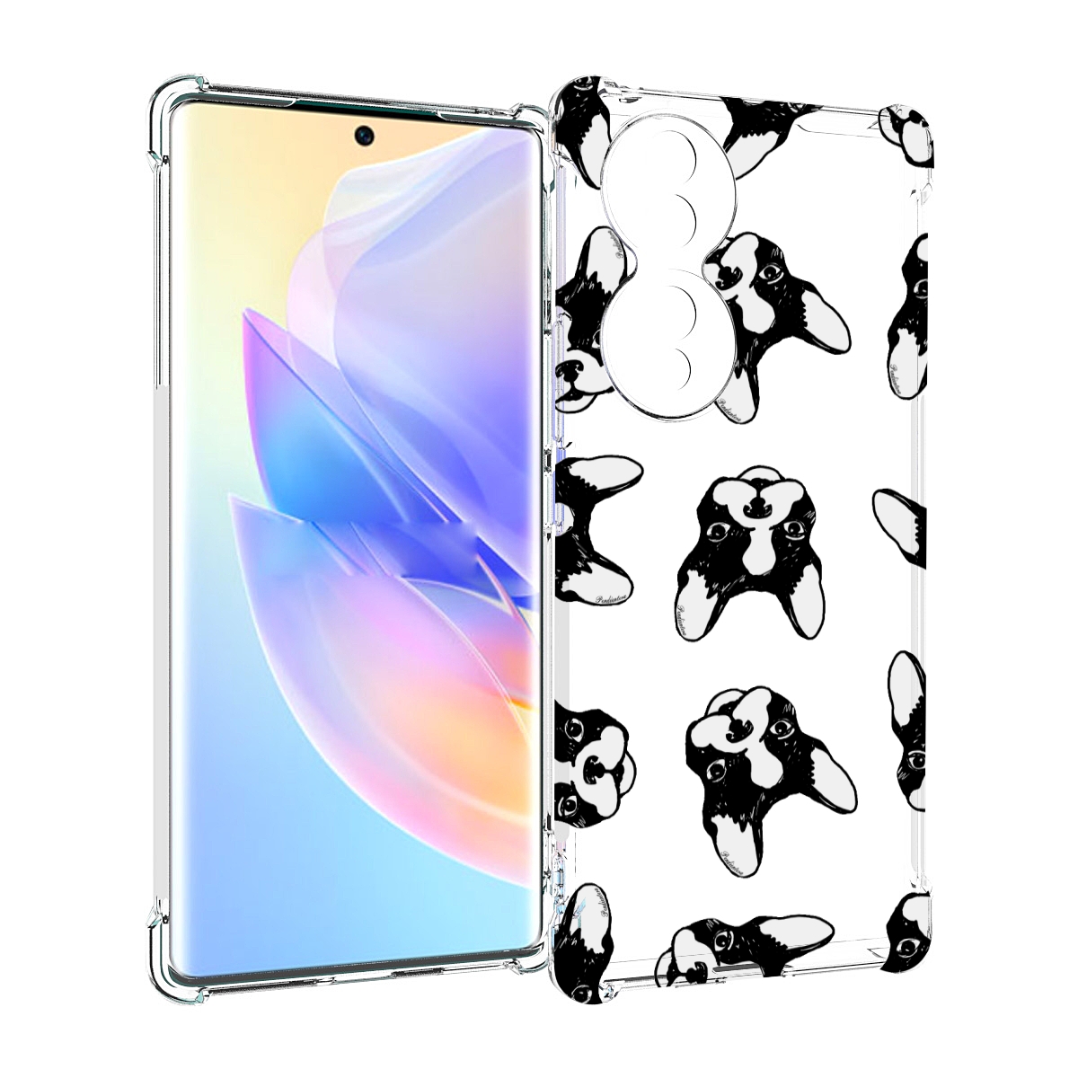 

Чехол MyPads черно белые собачки для Honor 70, Прозрачный, Tocco