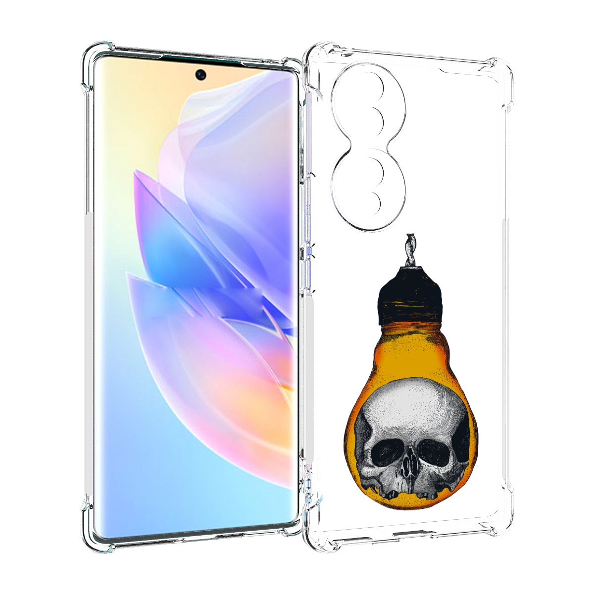 

Чехол MyPads череп в лампочке для Honor 70, Прозрачный, Tocco