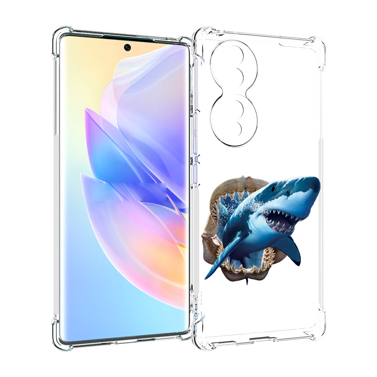

Чехол MyPads челюсти для Honor 70, Прозрачный, Tocco
