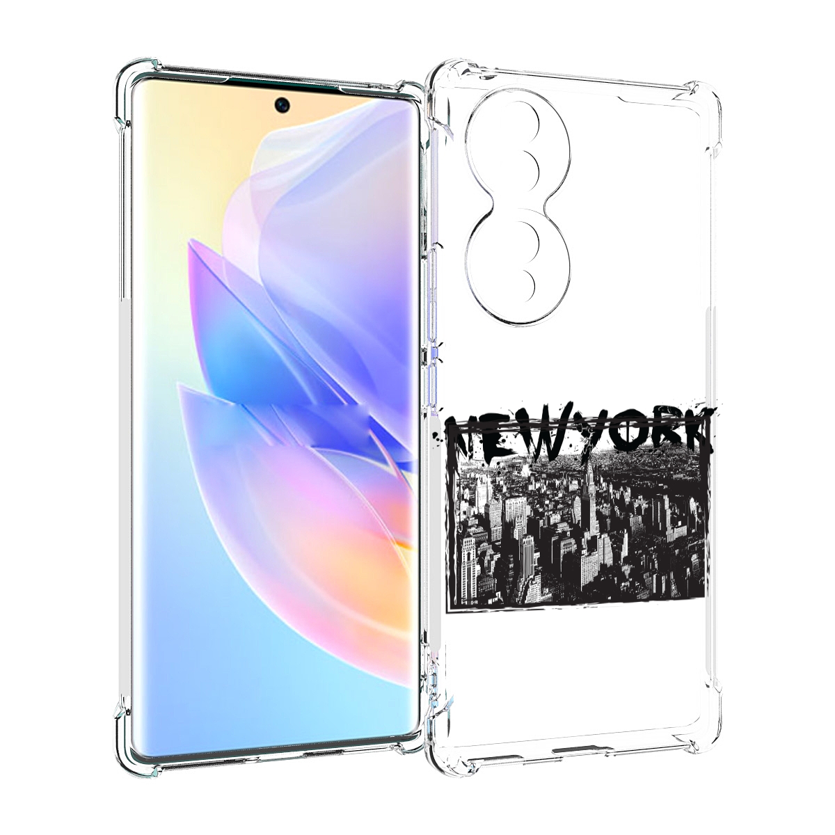 

Чехол MyPads че для Honor 70, Прозрачный, Tocco