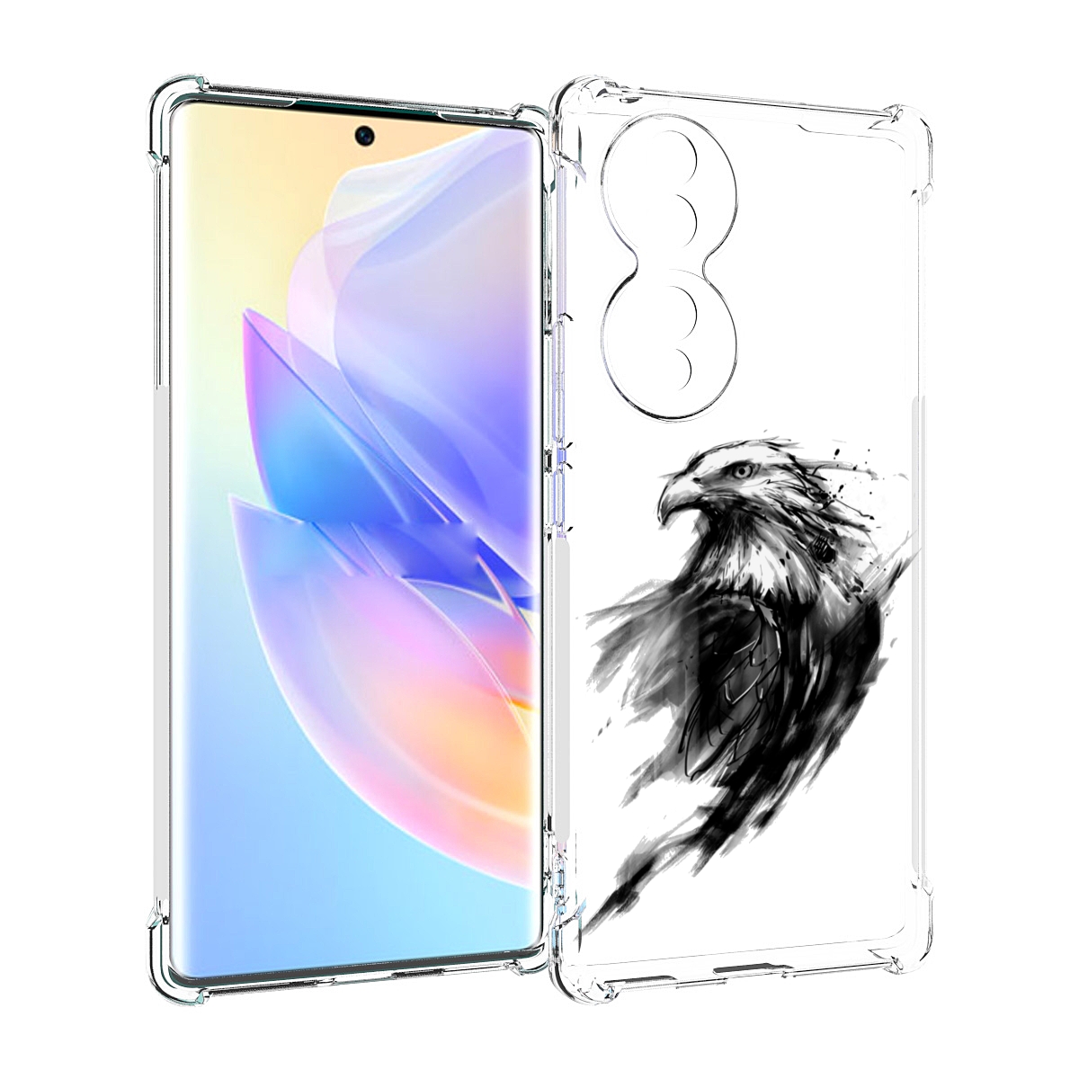 

Чехол MyPads чб птица для Honor 70, Прозрачный, Tocco