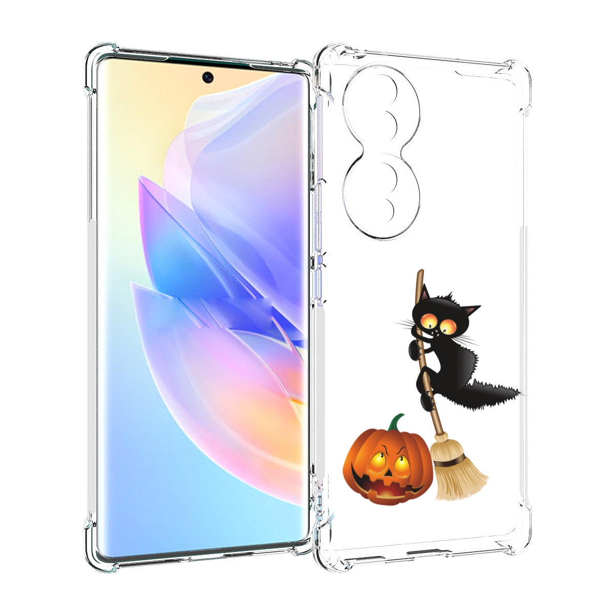 

Чехол MyPads хэлуинский котик для Honor 70, Прозрачный, Tocco