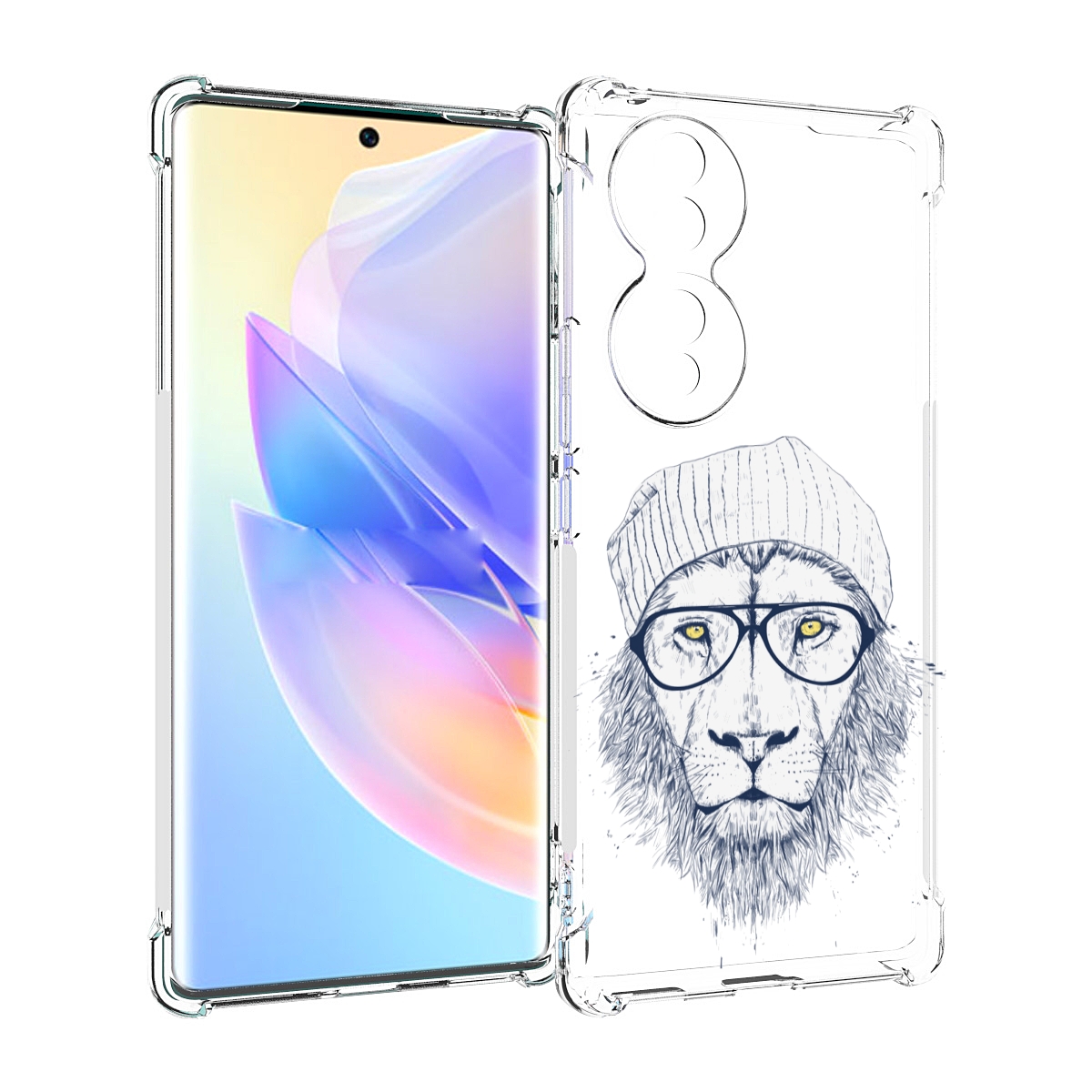 

Чехол MyPads хиппи лев для Honor 70, Прозрачный, Tocco