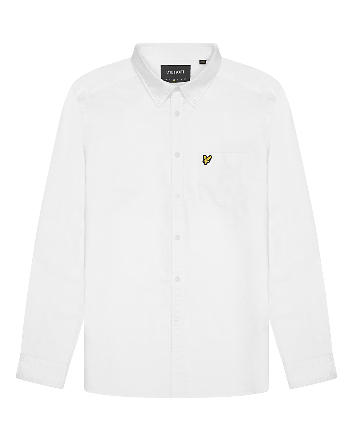 Рубашка мужская LyleScott Plain Oxford Shirt белая M 4590₽