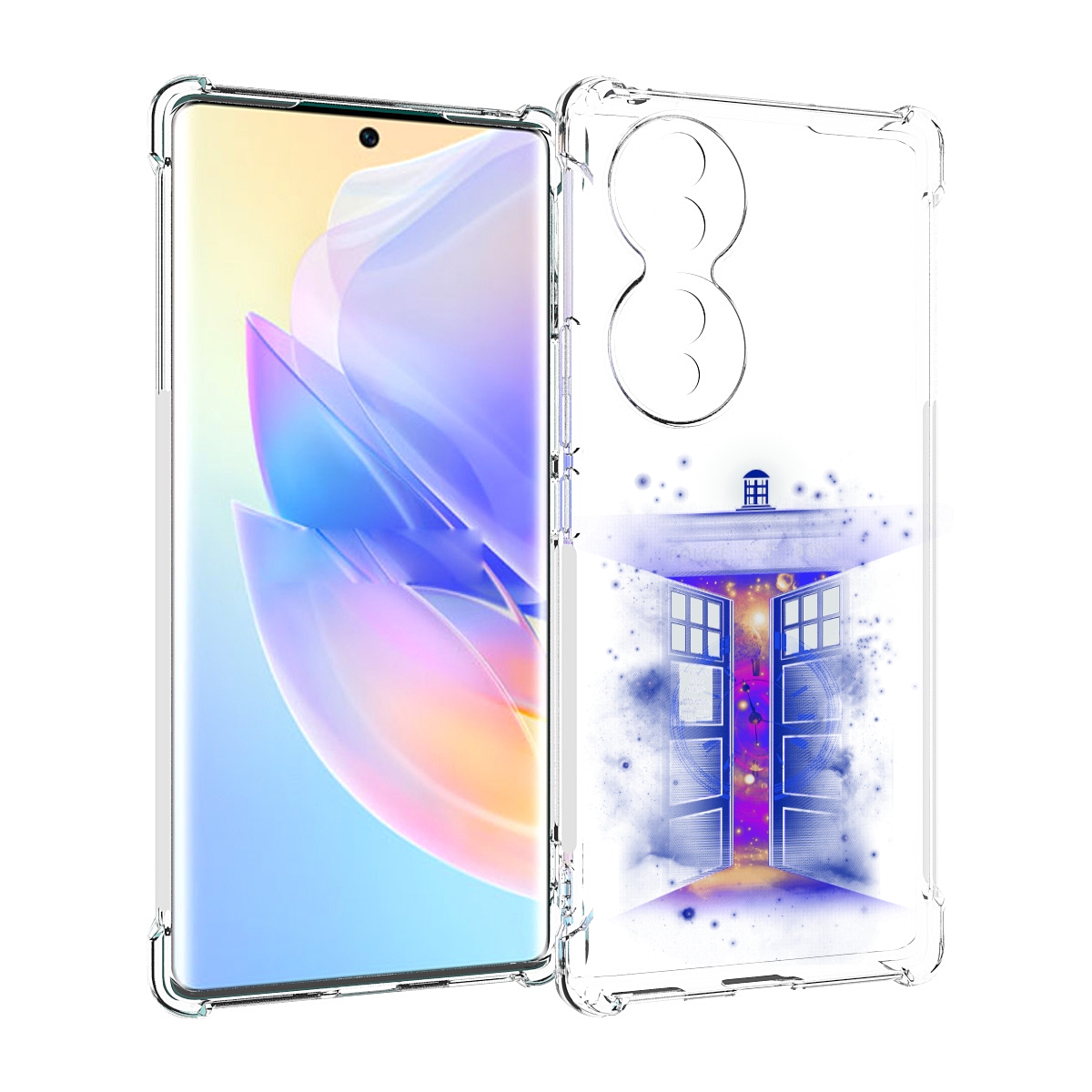 

Чехол MyPads фиолетовый уголок абстракция для Honor 70, Прозрачный, Tocco