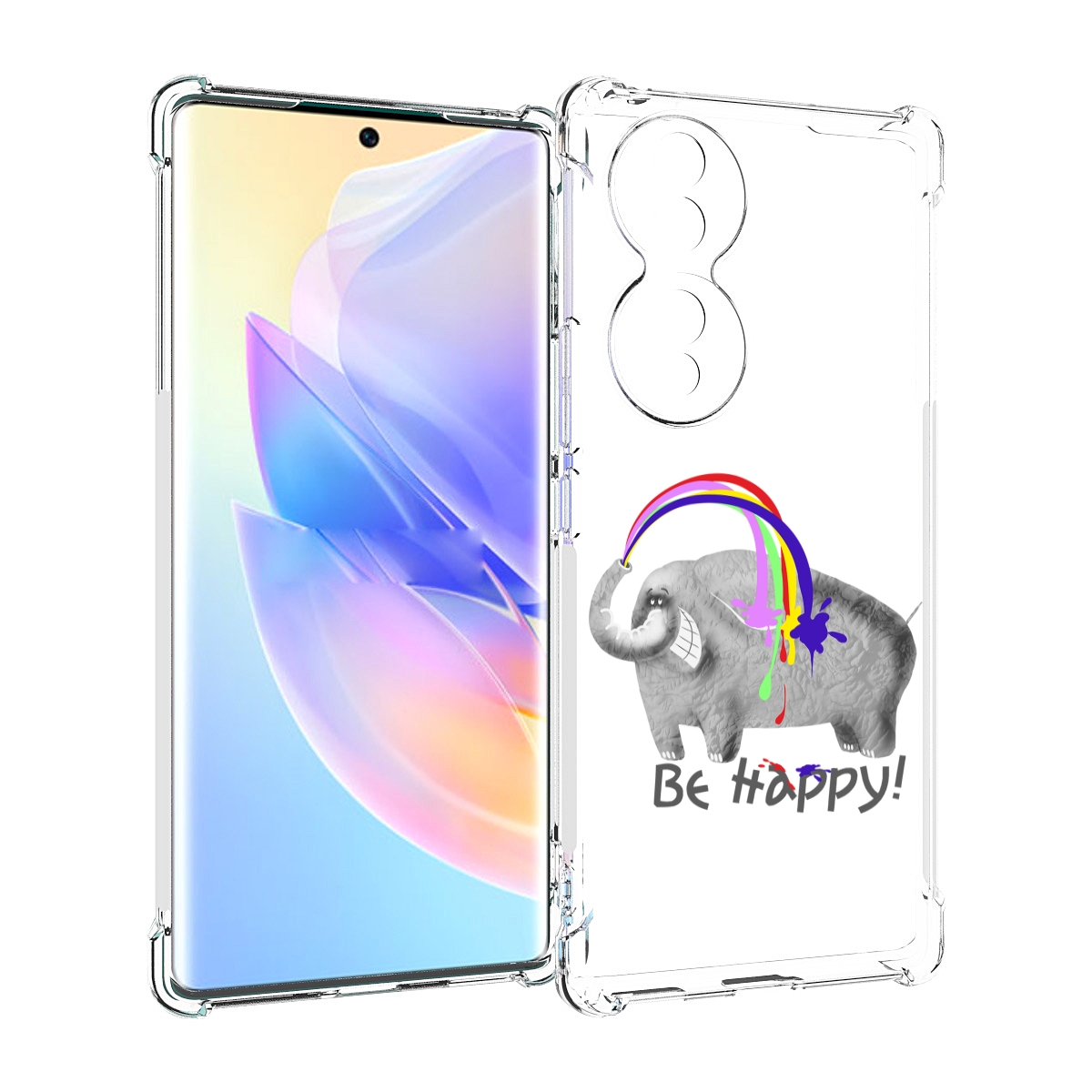 

Чехол MyPads счастливый слон для Honor 70, Прозрачный, Tocco