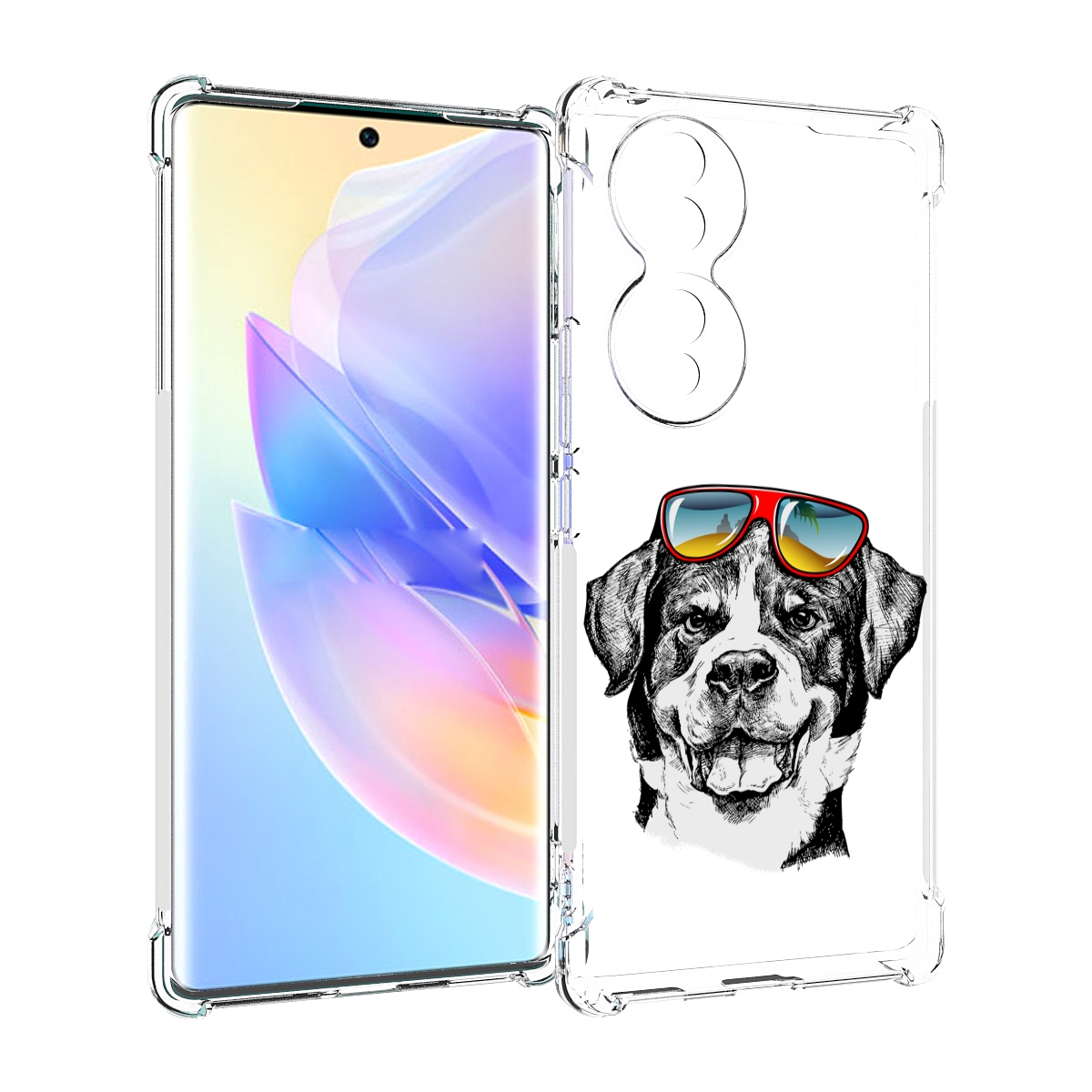 

Чехол MyPads счастливая собака для Honor 70, Прозрачный, Tocco