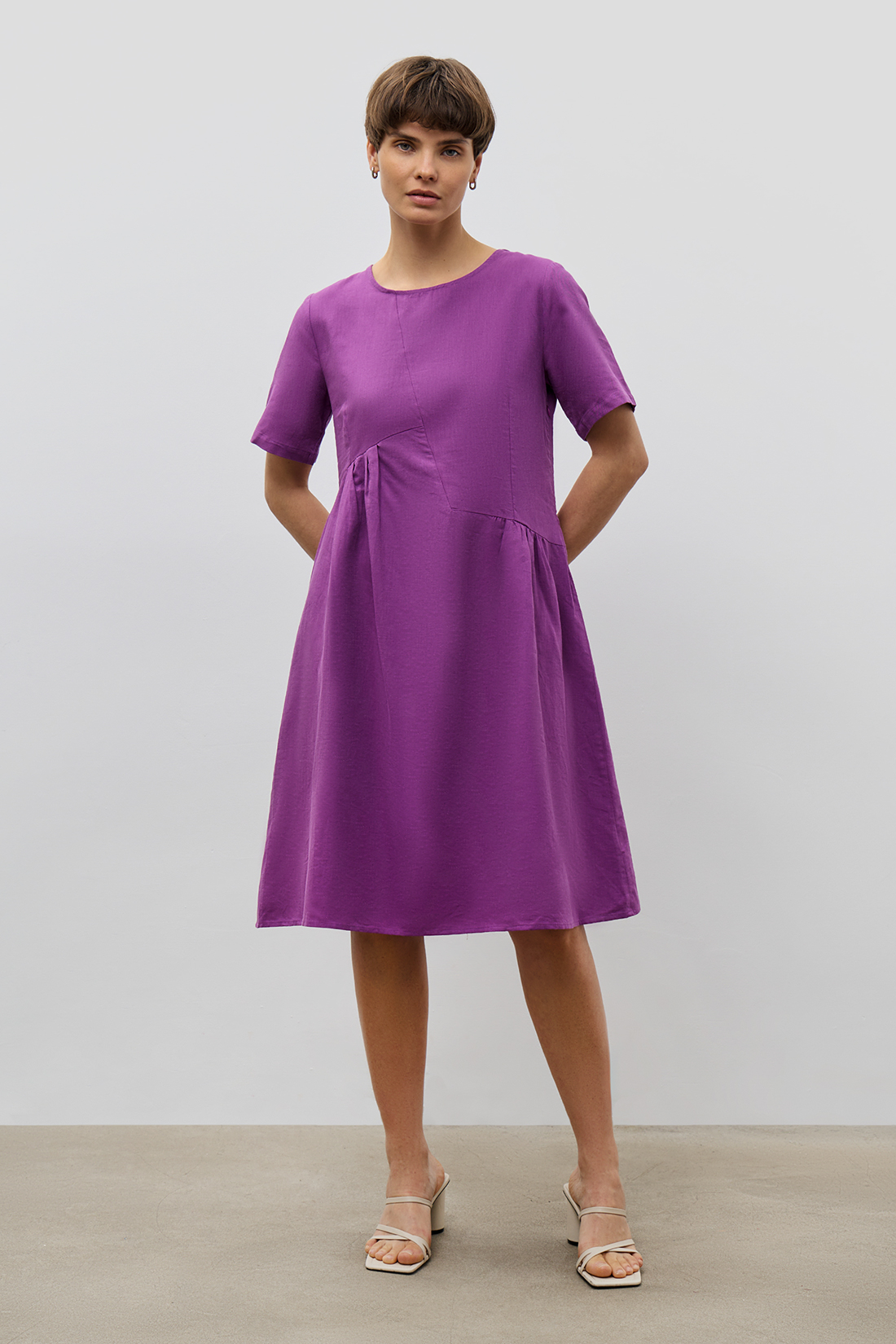 Платье женское Baon B4523080 фиолетовое XXL