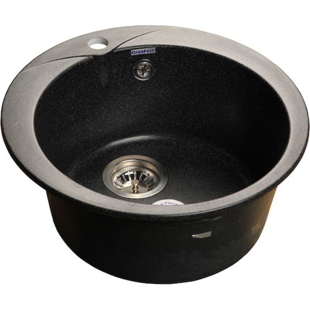 

Кухонная мойка GranFest Rondo GF-R480 432577 черная, Rondo GF-R-480
