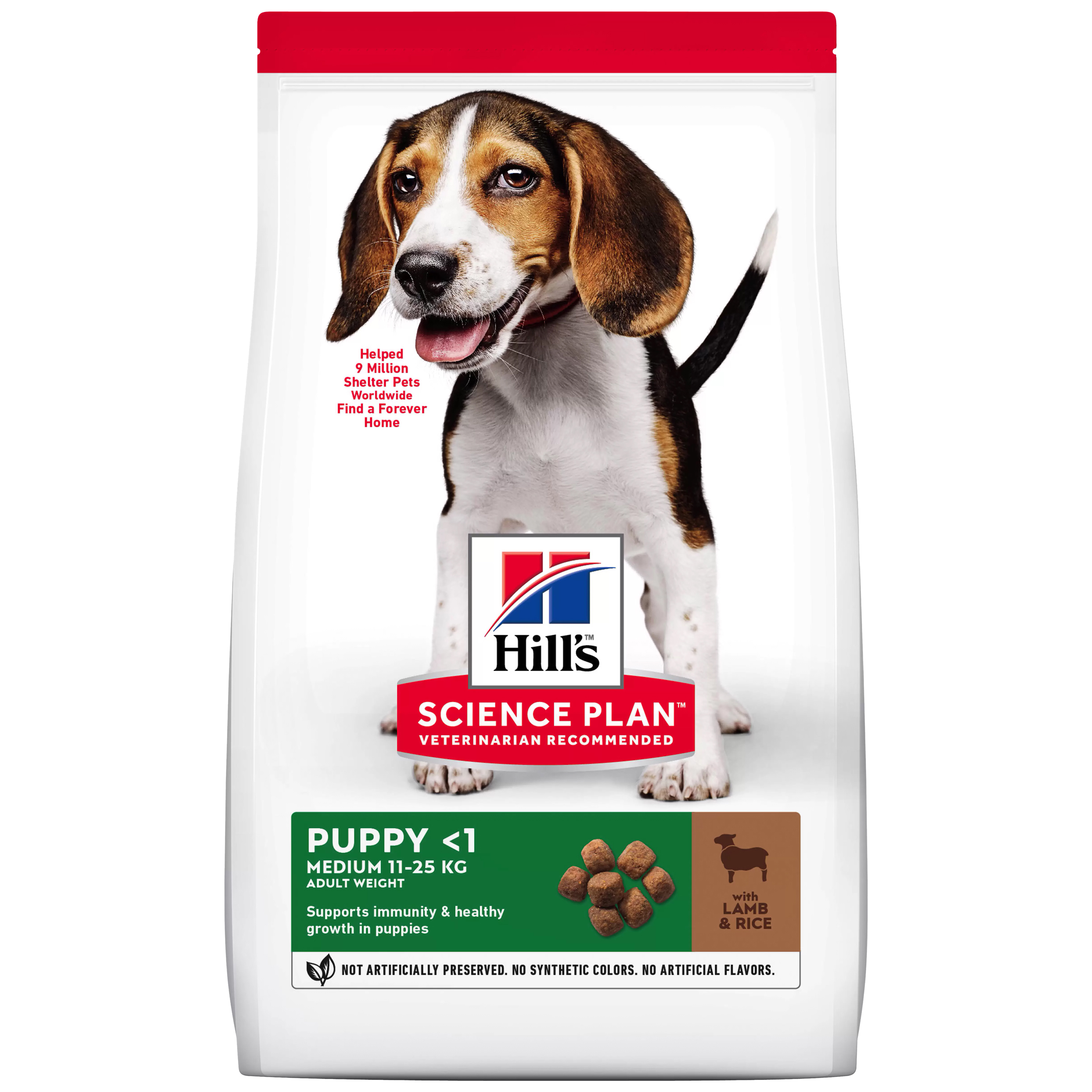 Сухой корм для щенков Hills Science Plan Puppy Medium для средних пород ягненок рис 08кг 960₽