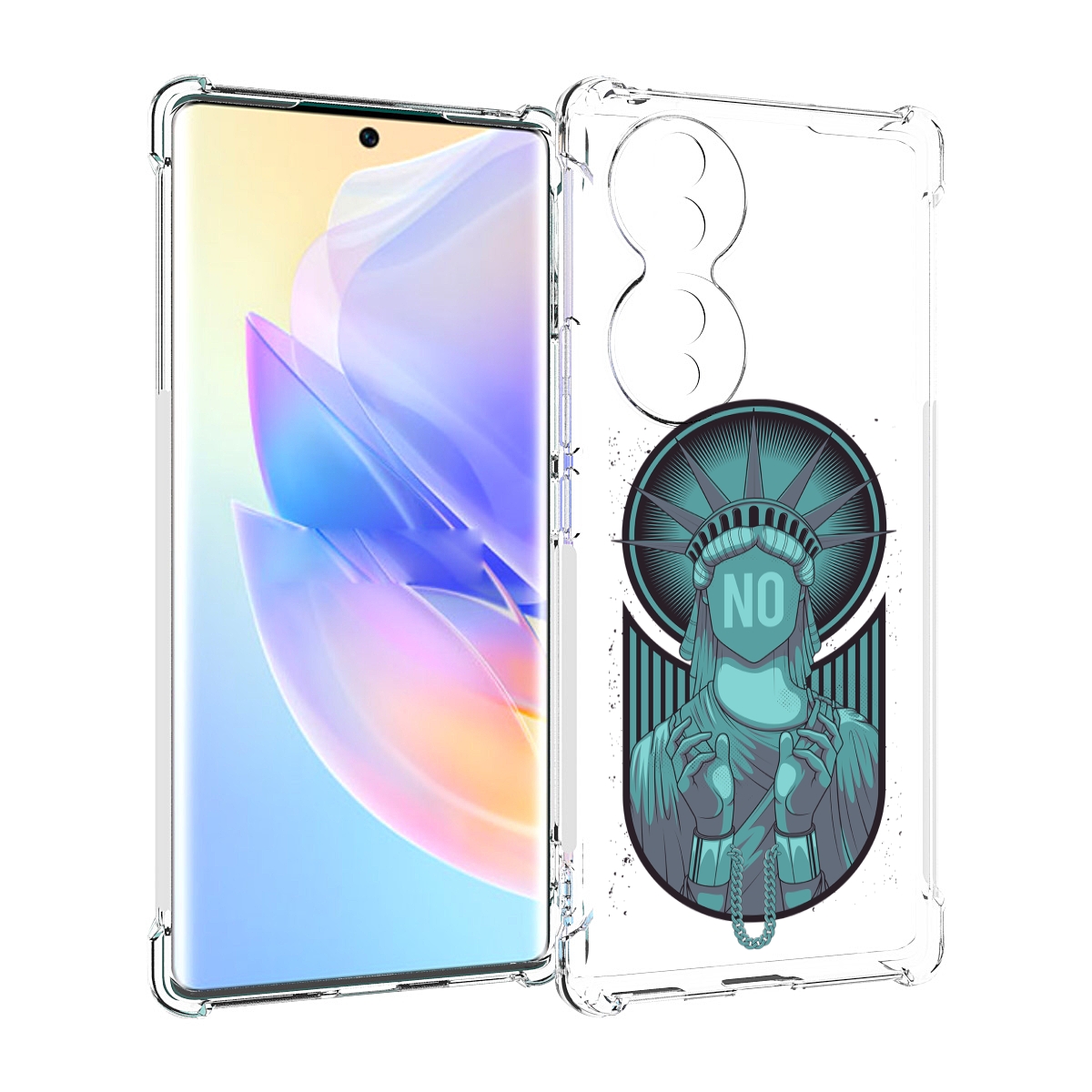 

Чехол MyPads статуя свободы зеленый для Honor 70, Прозрачный, Tocco