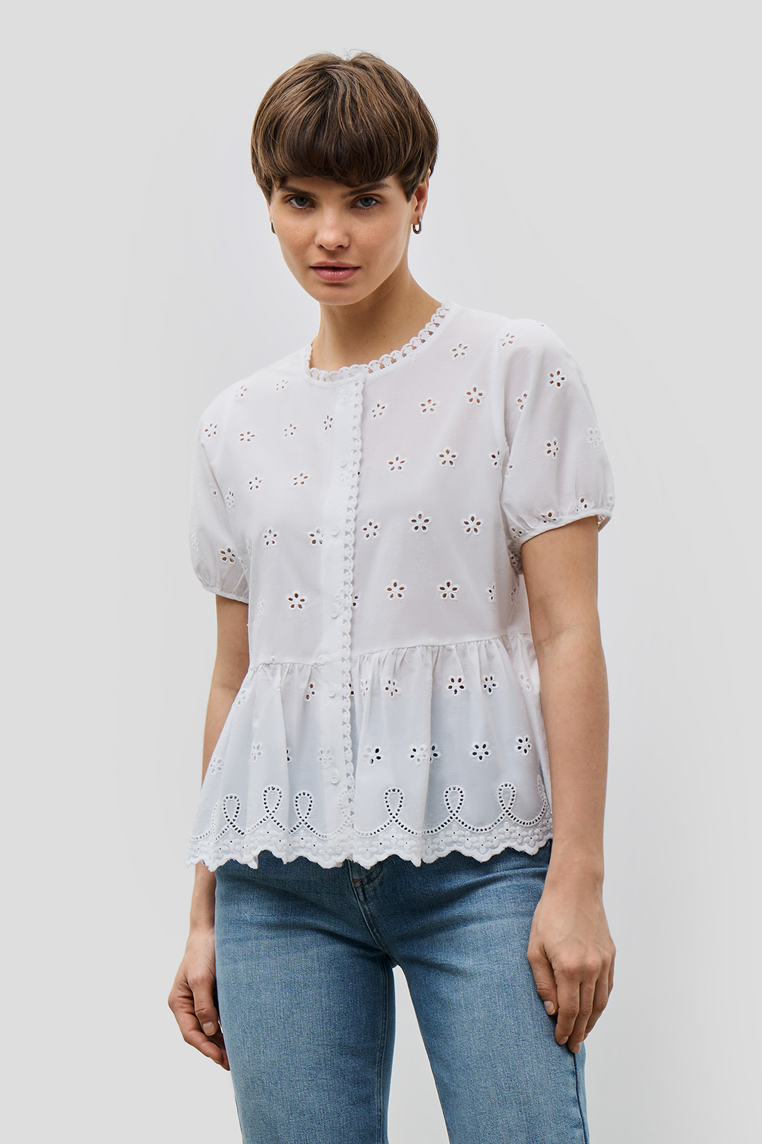 

Блуза женская Baon B1923029 белая XXL, Белый, B1923029