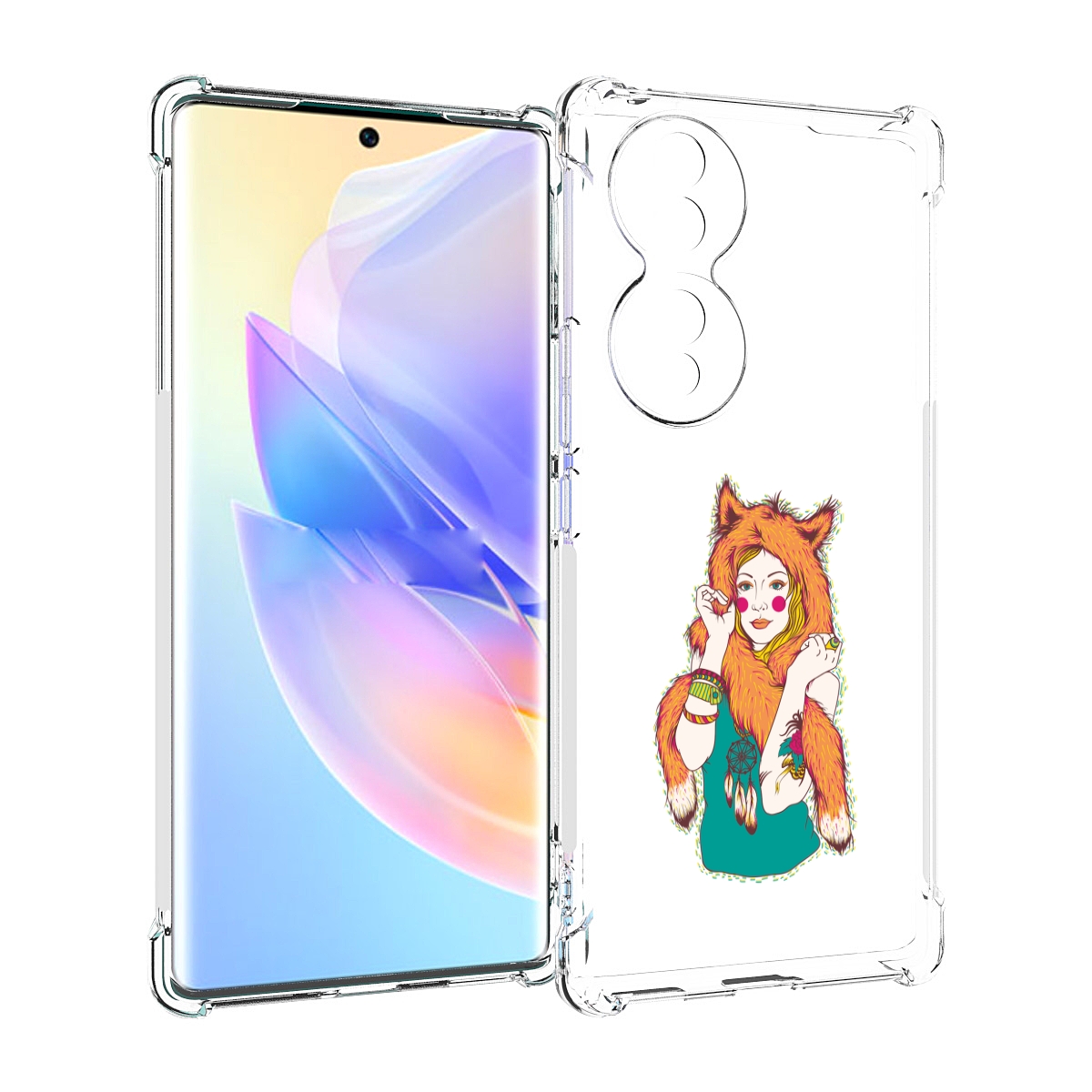 

Чехол MyPads Девушка лиса для Honor 70, Прозрачный, Tocco