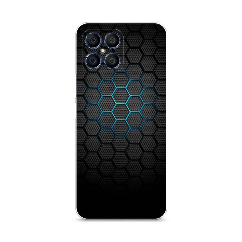 

Чехол Awog "Бирюзовые соты" для Honor X8, Голубой;синий;черный, 6107650-3