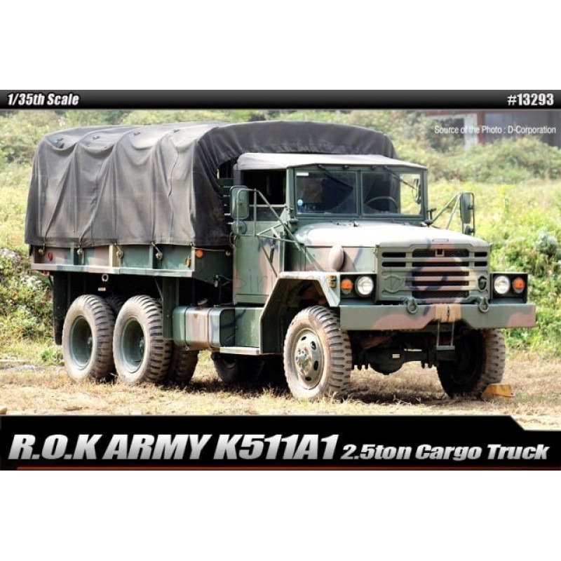 фото 13293 academy 1/35 r.o.k. army k511a1 2.5ton cargo truck