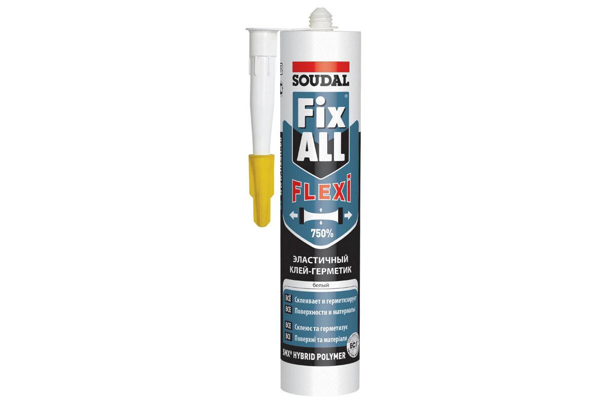 секундный клей soudal Клей-герметик SOUDAL MS-полимерный Fix All Flexi черный (туба 290 мл)