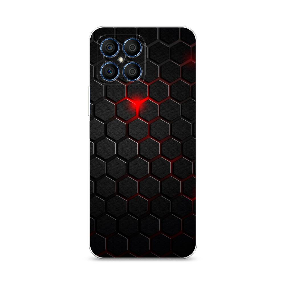 

Чехол Awog "Фон соты красные" для Honor X8, Красный;черный, 6107650-3