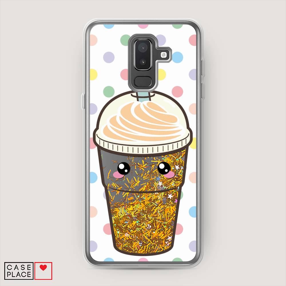 

Чехол Awog на Samsung Galaxy J8 "Милый стакан", Бежевый, 26590-1