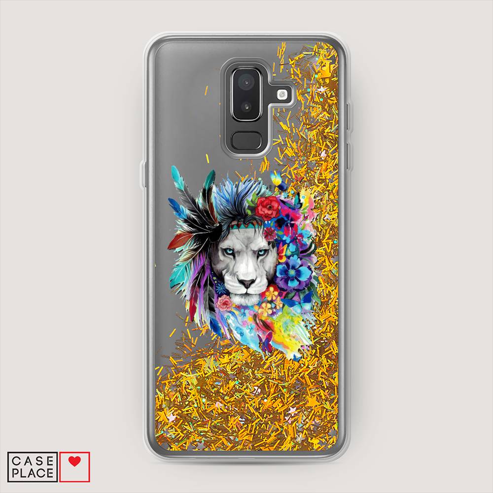 

Чехол Awog на Samsung Galaxy J8 "Гавайский лев", Розовый, 26590-1