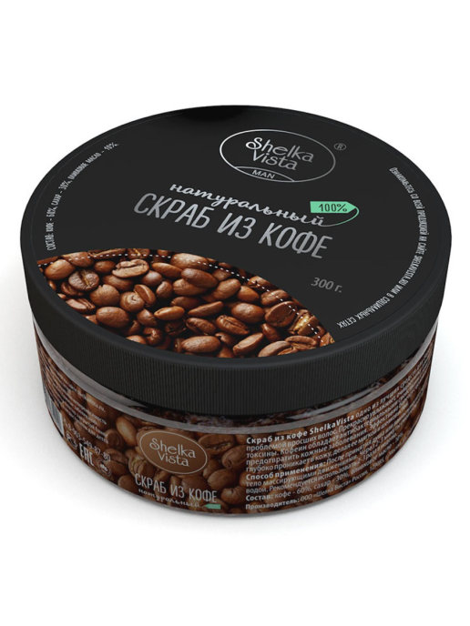

Скраб натуральный "Кофе"(мужской) 300 гр., К084