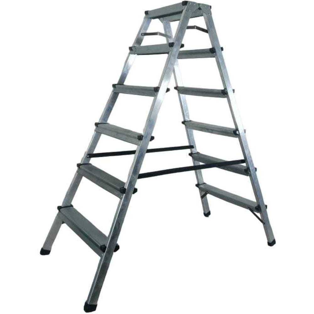 LWI Стремянка двухсторонняя алюминиевая 6ст. LWI66А