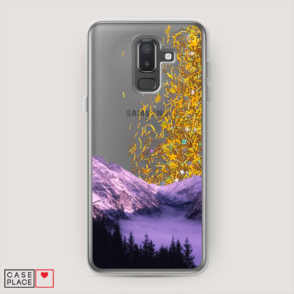 

Чехол Awog на Samsung Galaxy J8 "Горный туман", Фиолетовый, 26590-1