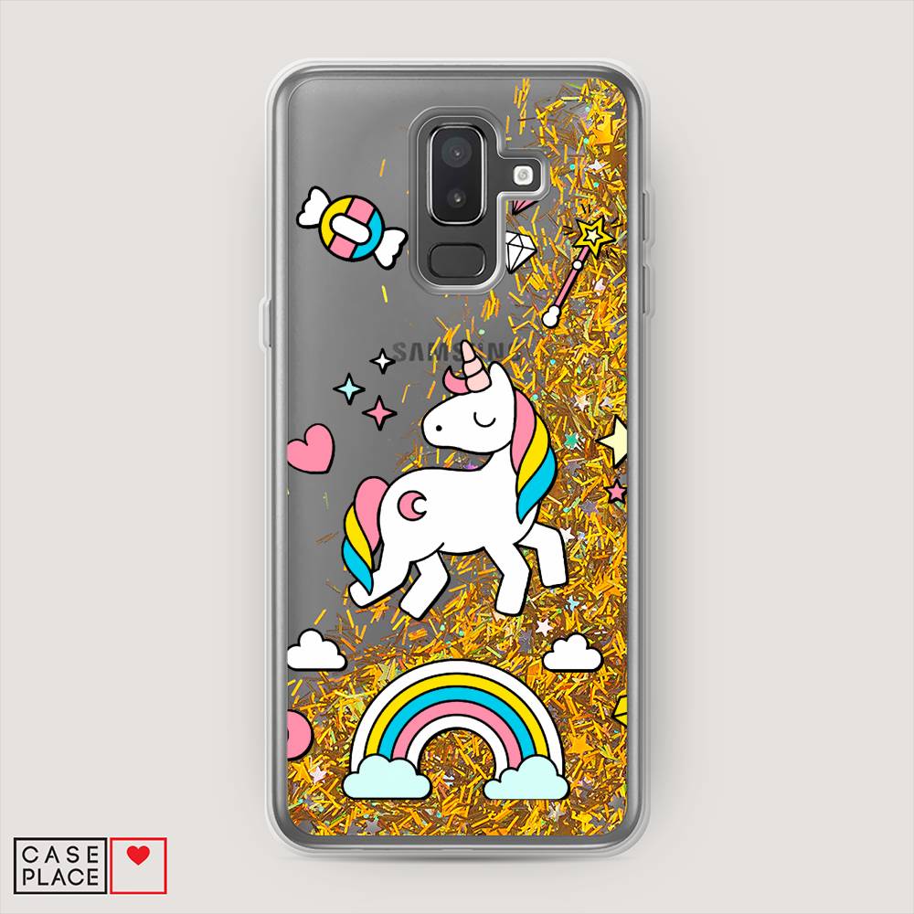 

Чехол Awog на Samsung Galaxy J8 "Принцесса единорог", Белый;разноцветный, 26590-1