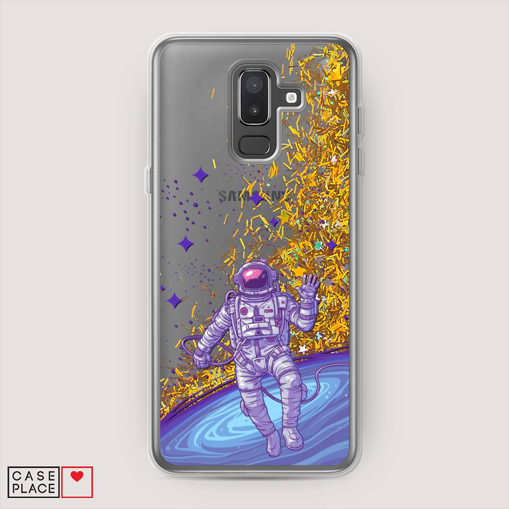 

Чехол Awog на Samsung Galaxy J8 "Космонавт в открытом космосе", Синий, 26590-1