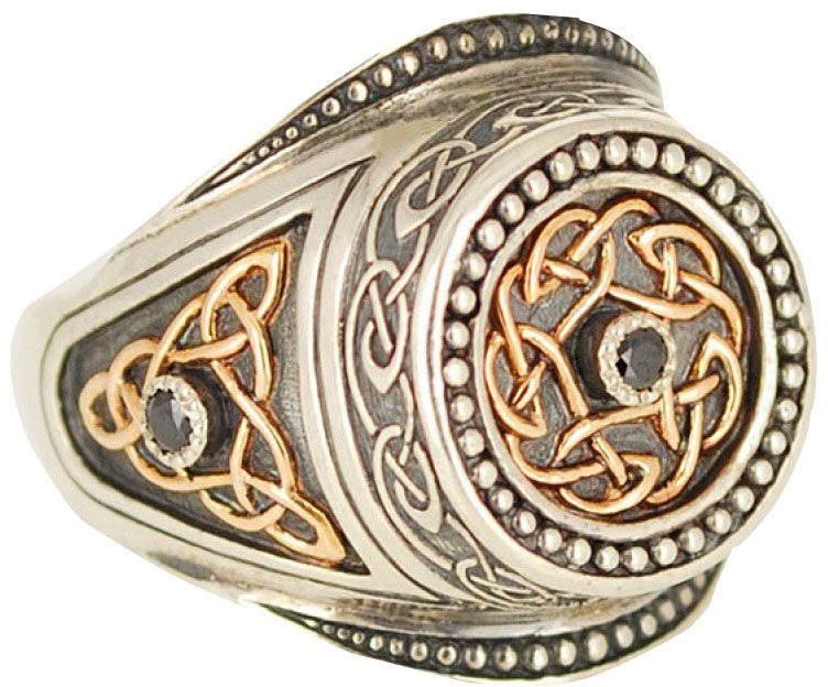 

Кольцо из серебра/золота со шпинелью р. 19,5 Persian KSZ007-CIRKON-CHERNYJ, KSZ007-CIRKON-CHERNYJ