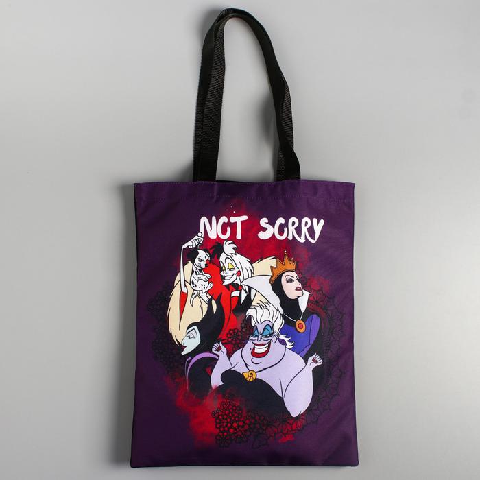 

Сумка-шоппер женская Disney Not sorry фиолетовая; чёрная, Not sorry