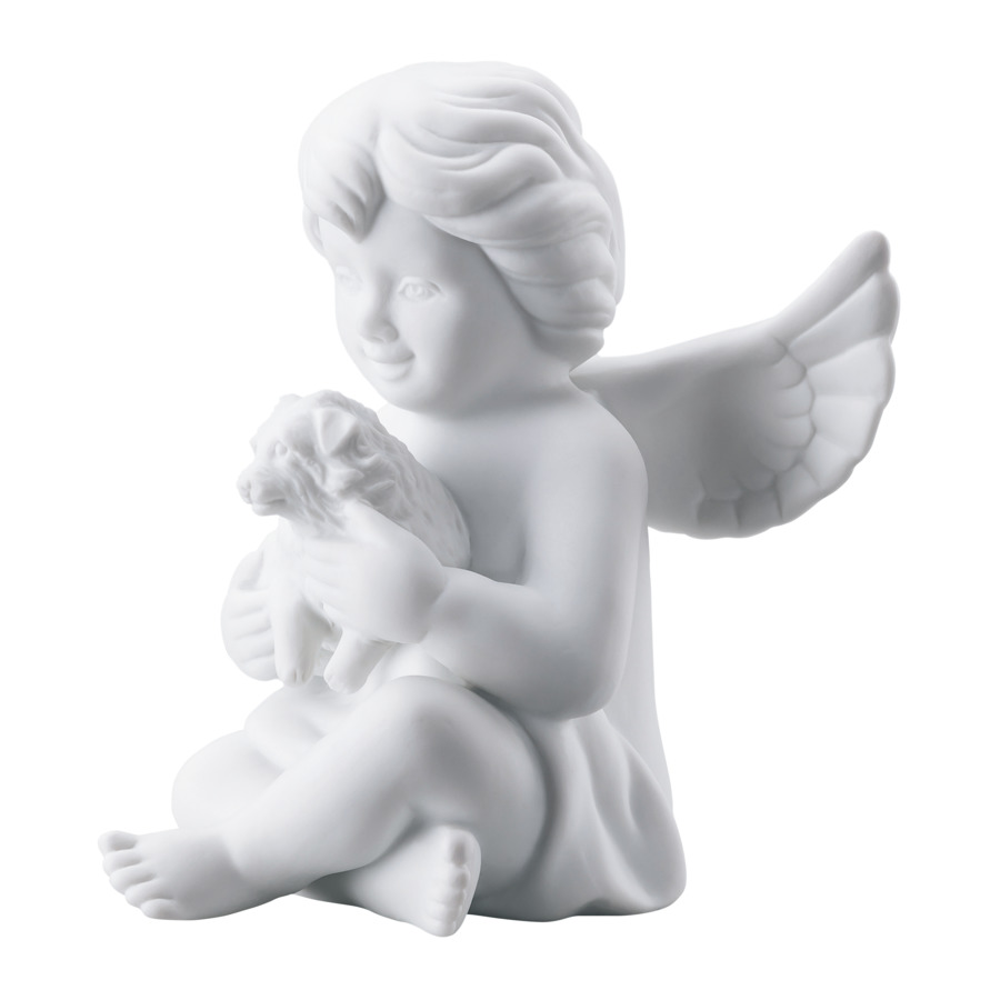 

Фигурка Rosenthal Ангел с собакой 10 см, фарфор, Белый