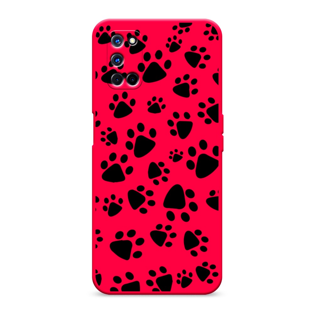 

Чехол Awog на Oppo A52/A72 "Лапки черные", Разноцветный, 253153-1