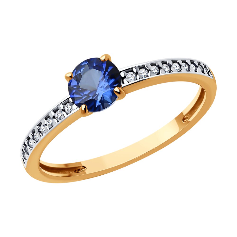 

Кольцо из серебра р. 18 SOKOLOV 88010074, корунд искусственный\фианит, 88010074