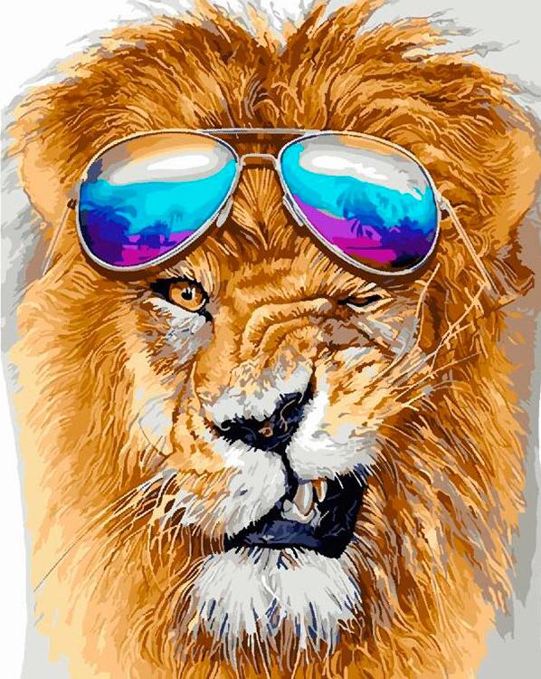 

Картина по номерам Paintboy Модный лев, 40x50 см, Модный лев