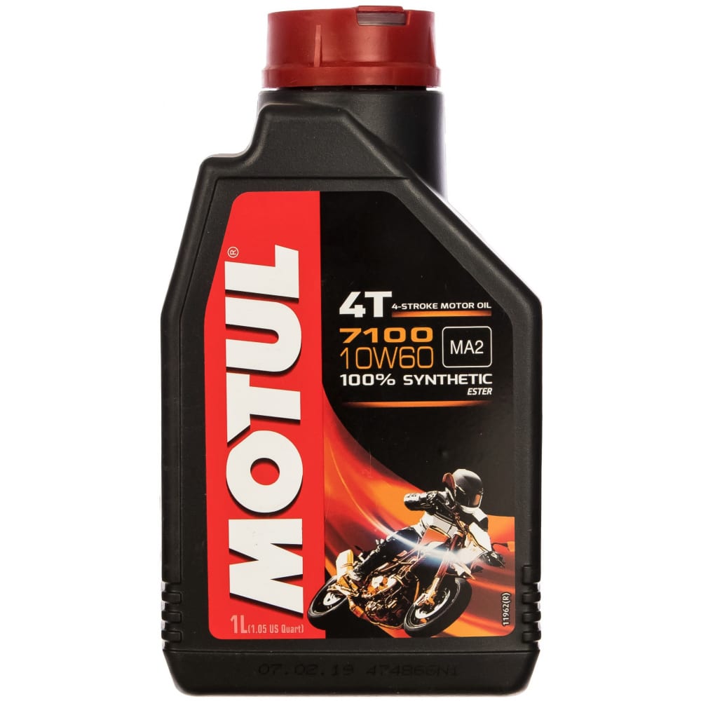 фото Моторное масло для мотоциклов 7100 4t sae 10w60 1 л motul 104100