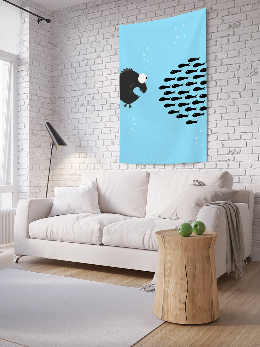 

Вертикальное фотопанно на стену JoyArty Рыбный испуг 150x200 см, Рыбный испуг