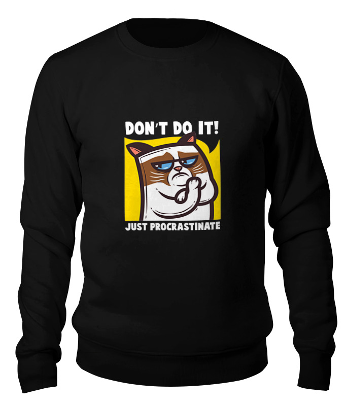 

Свитшот унисекс Printio Угрюмый кот (grumpy cat) черный L, Угрюмый кот (grumpy cat)