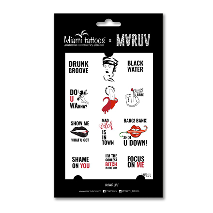 

Miami Tattoos, Переводные тату Maruv