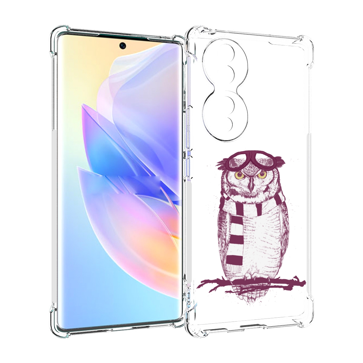 

Чехол MyPads сова-летчик для Honor 70, Прозрачный, Tocco