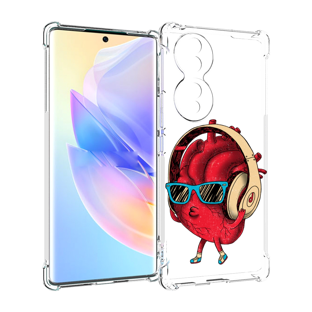 

Чехол MyPads слушай сердце для Honor 70, Прозрачный, Tocco