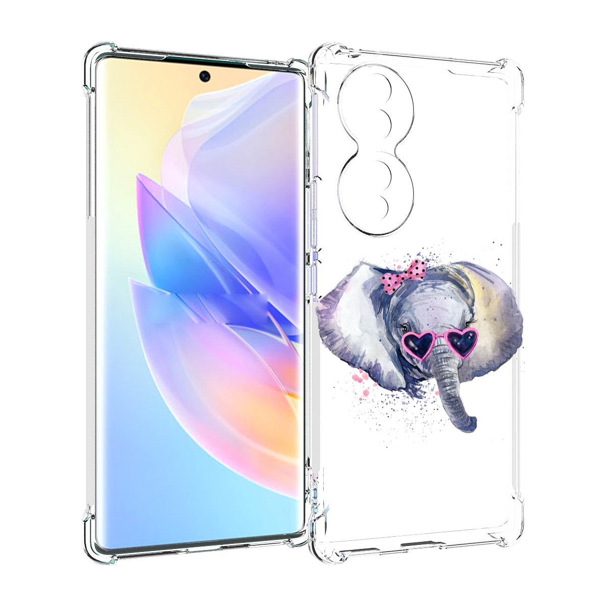 

Чехол MyPads слоник в очках для Honor 70, Прозрачный, Tocco